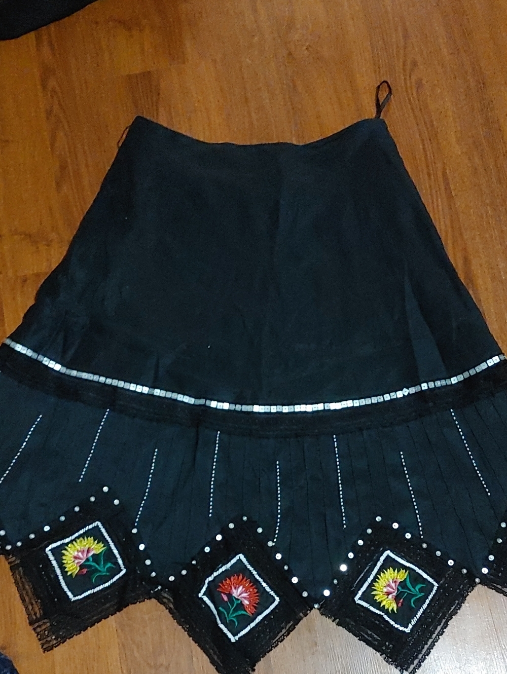 Carole Little Black A-Line Skirt Sz 10